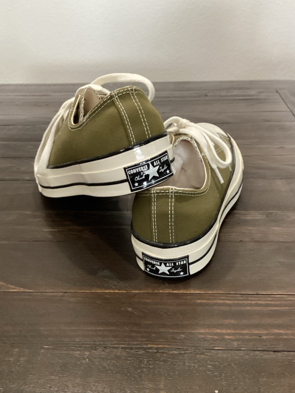 Converse Men’s Olive Green Low Top Canvas Sneakers - Picture 3 of 7